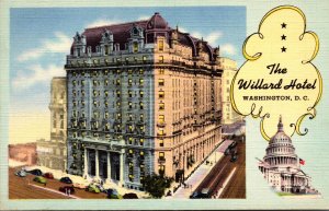 The Willard Hotel Washington DC Postcard unused 1930s/40s