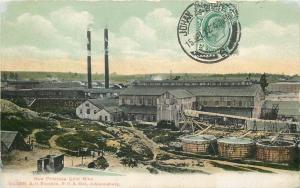 New Primose Gold Mine , Johannesburg mining industry vintage postcard 1912