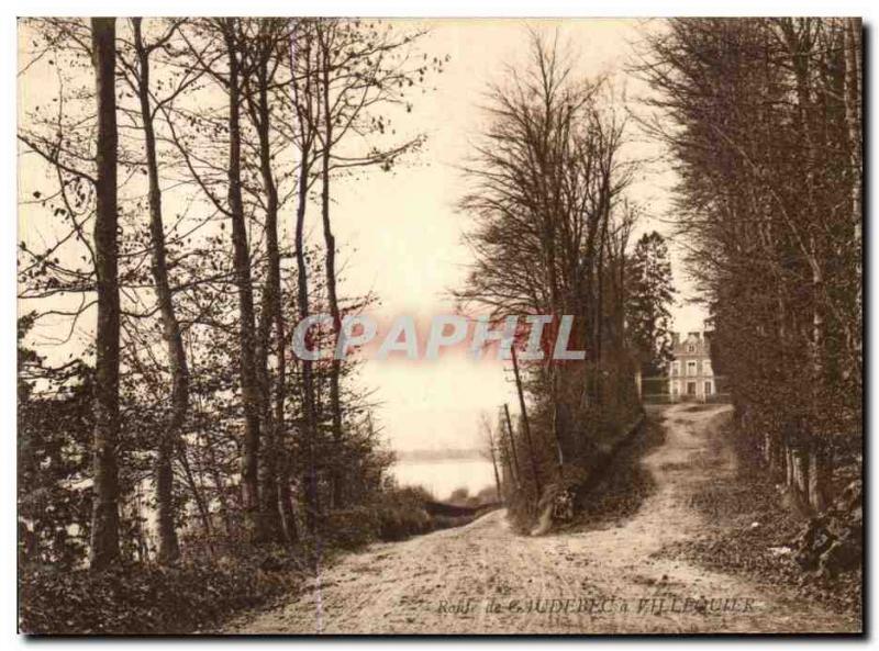 Old Postcard Caudebec-en-Caux Caudebec Road has Villequier Chateau