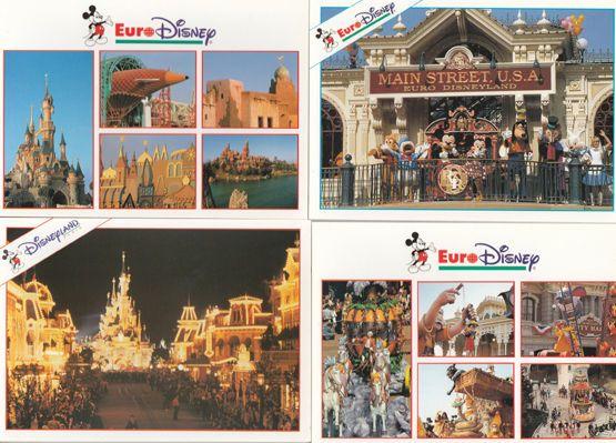 Disneyland Fantasyland Snow White Seven Dwarfes Alpine Mountain 4x Postcard