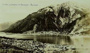 RPPC Cities of Juneau and Douglas, Alaska Vintage Postcard P108