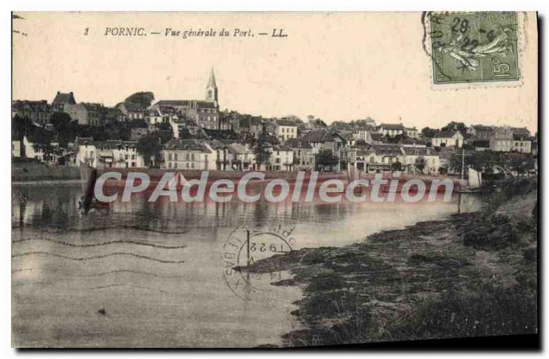 Postcard Ancient Pornic Port Vue Generale