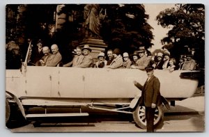 RPPC German Touring Car with Passengers and Chauffeurs Postcard I22