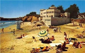SEABRIGHT BEACH The Castle, Monterey Bay, Santa Cruz, CA c1950s Vintage Postcard