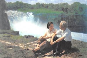 Liu Shaoqi and Wang Guangmei taking a rest Heilongjiang China, People's Repub...