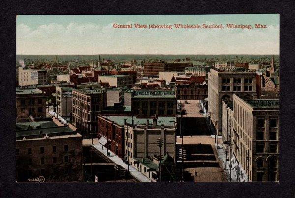 MB Wholesale Section Winnipeg Manitoba Carte Postale Postcard Canada PC Vintage