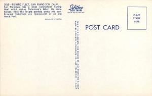 Postcard San Francisco CA California Fisherman's Wharf Fishing Fleet Alioto's