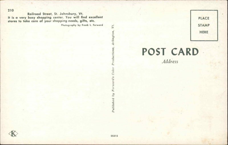 St Johnsbury Vermont VT Bus Classic 1950s Cars Street Scene Vintage