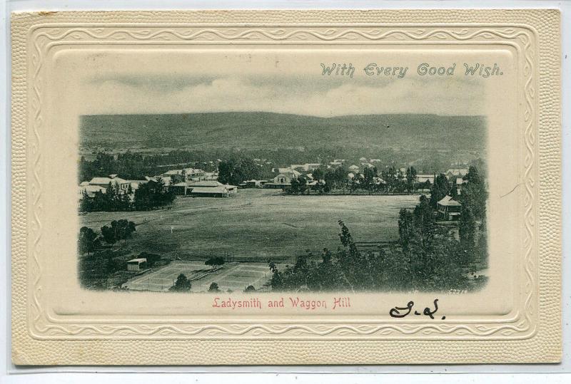 Ladysmith Showing Waggon Hill Panorama KwaZulu Natal South Africa 1908 postcard