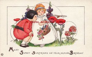 Birthday, Stecher No 97 C, Mary Evans Price, Children with Flowers