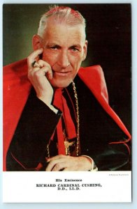 His Eminence RICHARD CARDINAL CUSHING Weird Sexy Pose 1970 Prayer Postcard