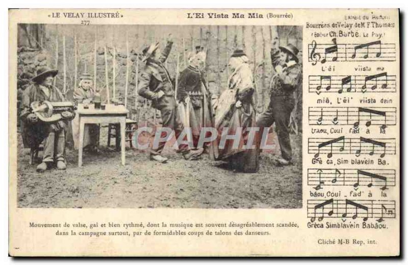 Postcard The Old Folklore ei vista ma mia bourree