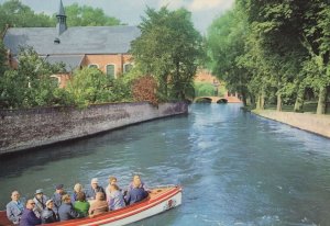 Guided Boat Trip Tour Brugge Entree Du Beguinage Belgium Postcard