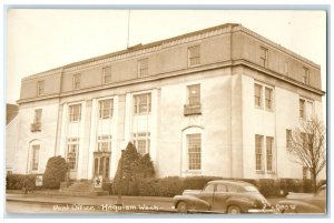 c1910's Post Office Building Car Hoquiam Washington WA RPPC Photo Postcard