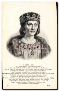 Old Postcard Louis XII King of France