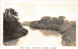 G94/ Wardsville Ontario Canada RPPC Postcard c1940s River Scene