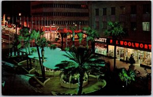 Lincoln Road Mall Miami Beach Florida FL Stores Tropical Garden Stores Postcard