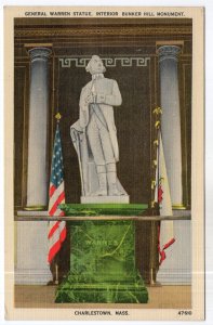 Charlestown, Mass, General Warren Statue, Interior, Bunker Hill Monument