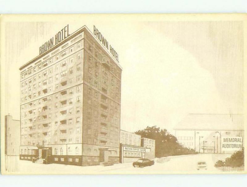 Unused 1950's THE BROWN HOTEL Des Moines Iowa IA HQ0187-12