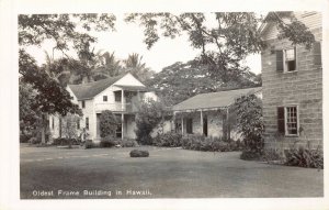 Real Photo Postcard Oldest Frame Building in Hawaii~130304