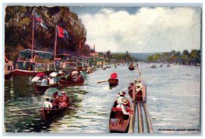 c1910 Houseboats Henly Regatta Henley-on-Thames Oilette Tuck Art Postcard