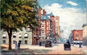 Vtg Portland Oregon OR Sixth Street View 1900s Raphael Tuck Postcard