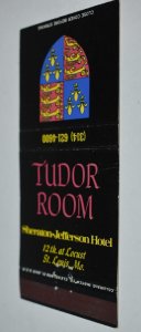 Tudor Room Sheraton-Jefferson Hotel St. Louis Missouri 30 Strike Matchbook Cover