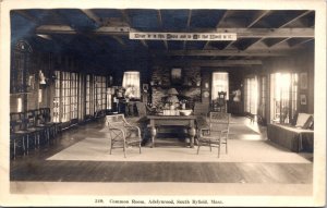 Real Photo Postcard Common Room, Adelynrood Retreat South Byfield, Massachusetts