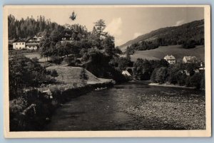 Austria Postcard Murau View of Lake and Hills Styria c1930’s RPPC Photo