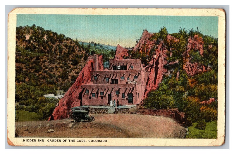 Postcard CO Hidden Inn Garden Of The Gods Colorado Vintage Standard View Card 