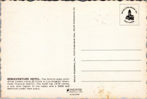 Postcard CA Los Angeles - Bonaventure Hotel lobby 