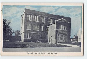 Sacred Heart School, Norfolk, Nebraska 1940 L.L. Rogers Vintage Postcard