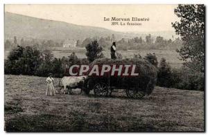The Morvan illustrates Old Postcard Haying TOP