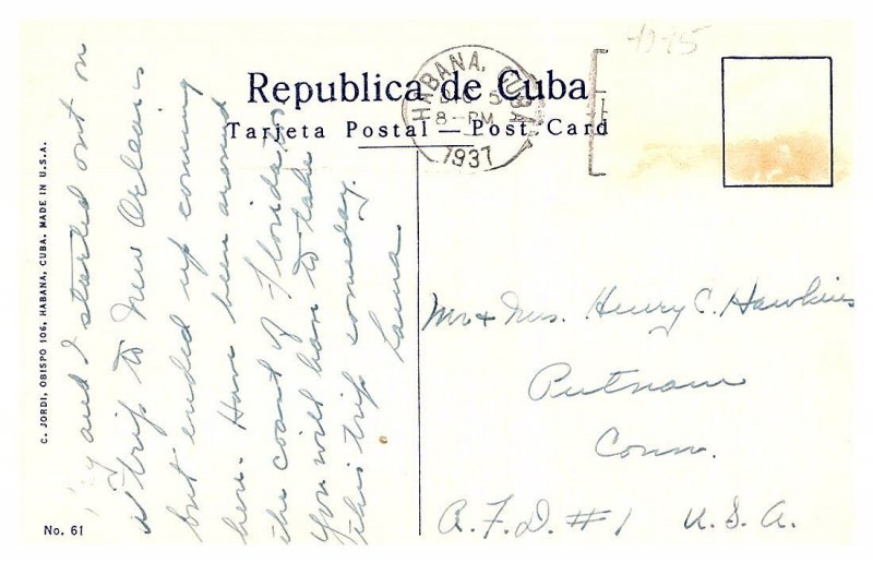 Cuba Havana  City Hall Court Columbus Statue