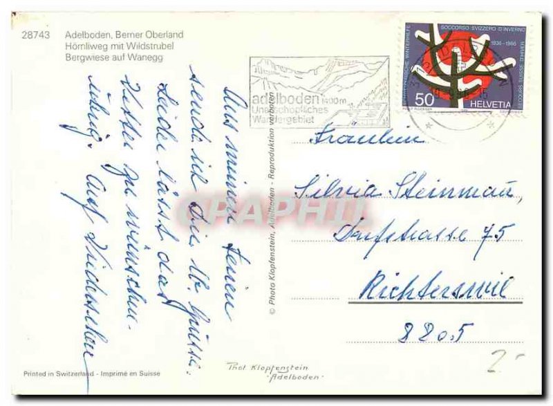 Postcard Modern Adelboden Berner Oberland