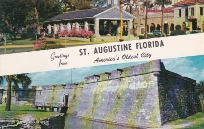 Florida Greetings From St Augustine Showing Old Slave Market