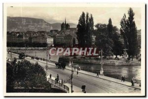 Modern Postcard Geneva Rousseau Island