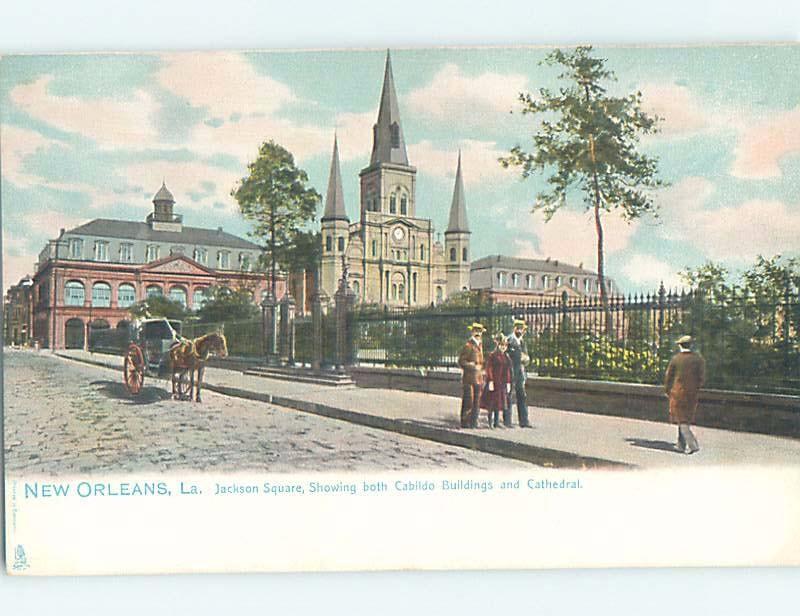 Unused Divided-Back JACKSON SQUARE AND CHURCH New Orleans Louisiana LA A8536
