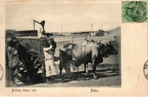 PC BULLOCK CART ADEN YEMEN (a32274)