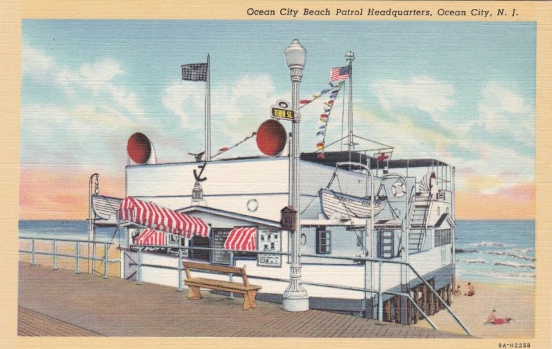 New Jersey Ocean City Beach Patrol Headquarters Curteich sk621