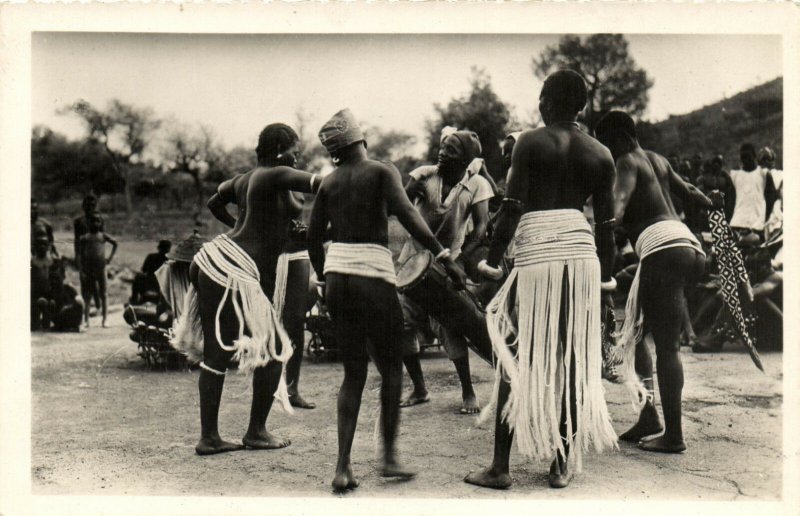 PC CPA ETHNIC NUDE FEMALE AND MALE TYPE, IVORY COAST Vintage Postcard (b5336)