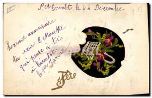 Old Postcard Fantasy Flowers Toil?e