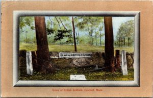 Concord Massachusetts Ma Postcard Rev War - British Soldier's Grave - 1925