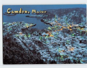 Postcard Camden Harbor from Mount Battle, Camden, Maine