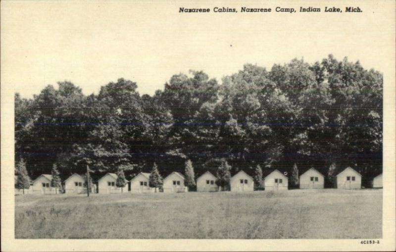 Indian Lake MI Nazarene Cottages Postcard