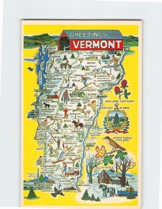 Postcard Greetings From Vermont USA