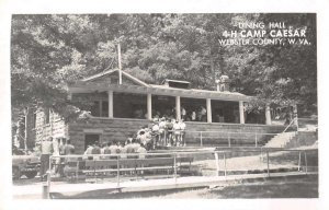 Webster County West Virginia 4H Camp Caesar Dining Hall Real Photo PC AA7984