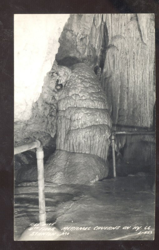 RPPC STANTON MISSOURI MERAMEC CAVERNS CAVE INTERIOR REAL PHOTO POSTCARD MO