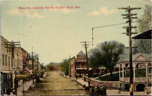 Postcard Main Street, Looking North in Poplar Bluff, Missouri