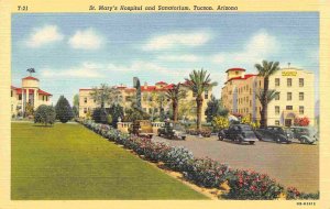 St Mary's Hospital & Santorium Tucson Arizona linen postcard